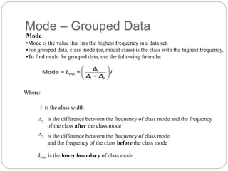 grouped data calcualtions | PPT