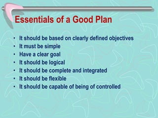 Planning, Nature, Significance, Process of Planning, Types of Planning ...