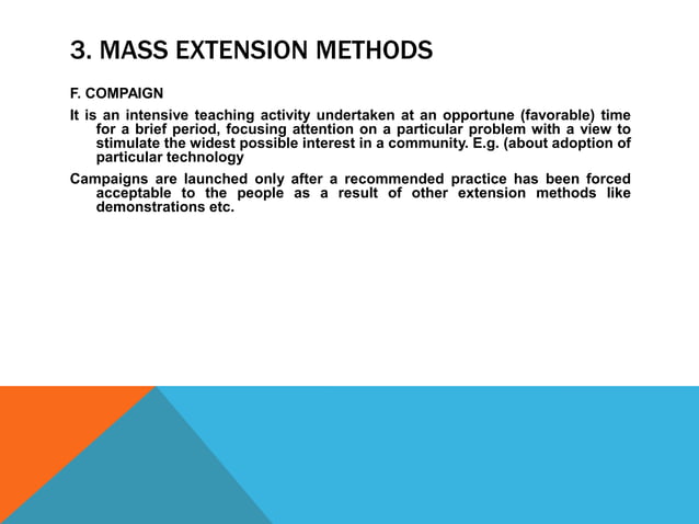 Extension Teaching Methods | PPTX | Education