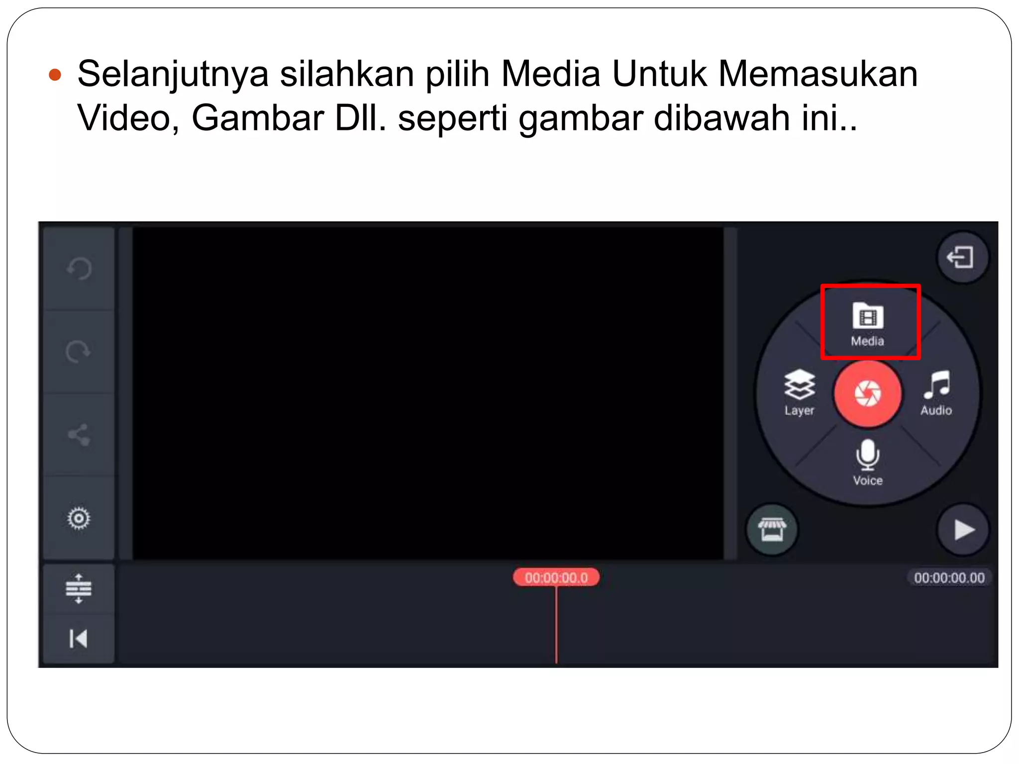 Selanjutnya silahkan pilih Media Untuk Memasukan
Video, Gambar Dll. seperti gambar dibawah ini..
 