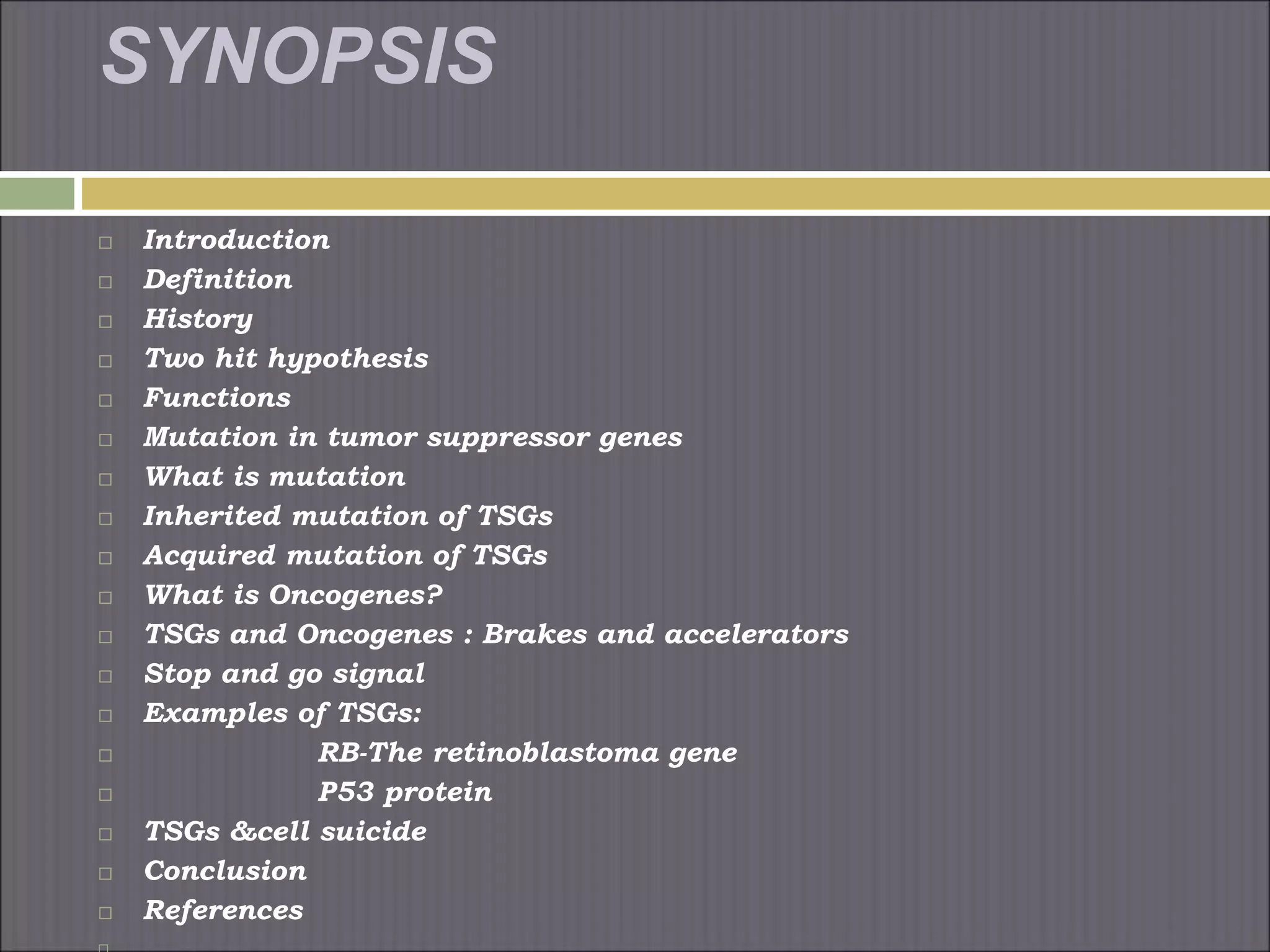tumor suppressor gene by | PPT