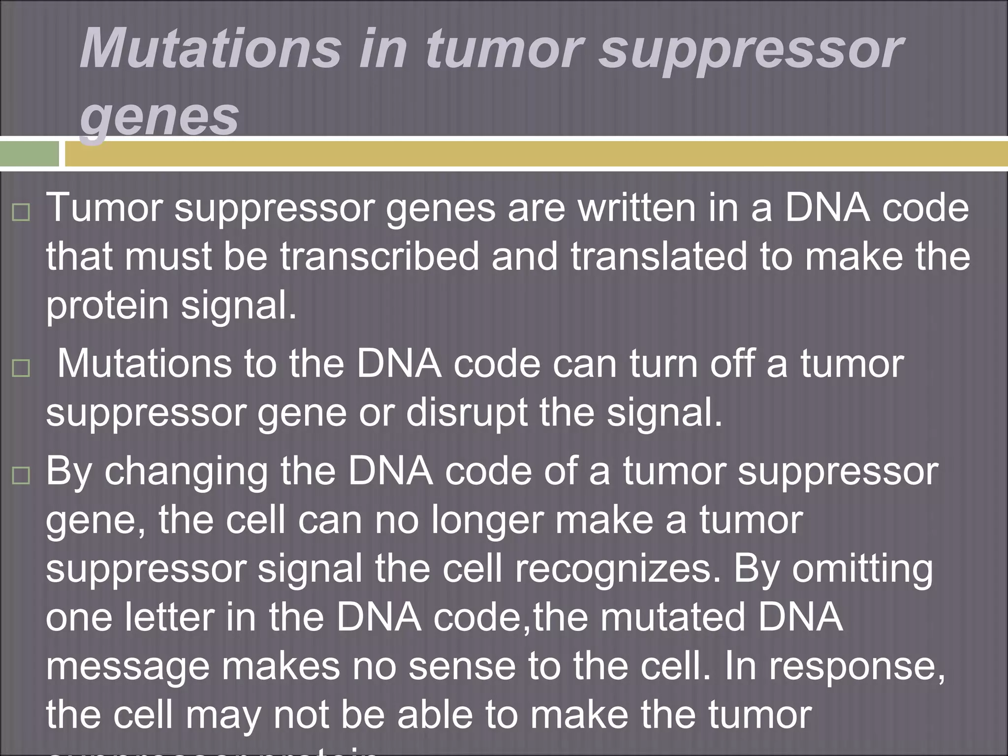 tumor suppressor gene by | PPT