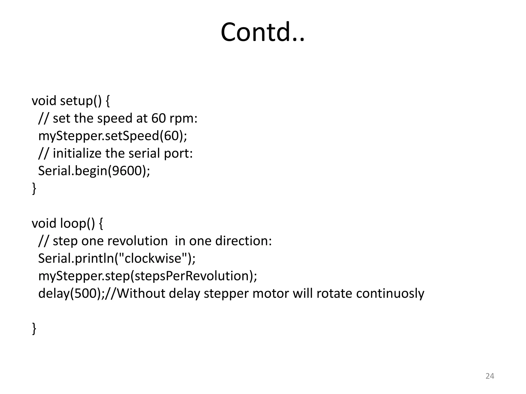 Arduino Interfacing with different sensors and motor | PPT