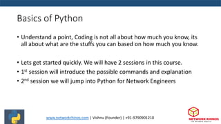 2. basics of python | PPT
