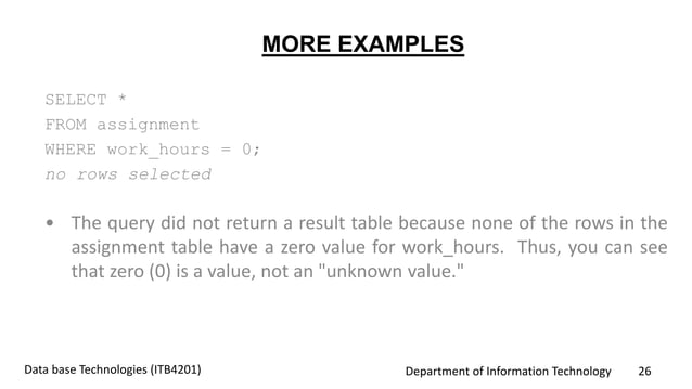 SQL logical operators | PPTX