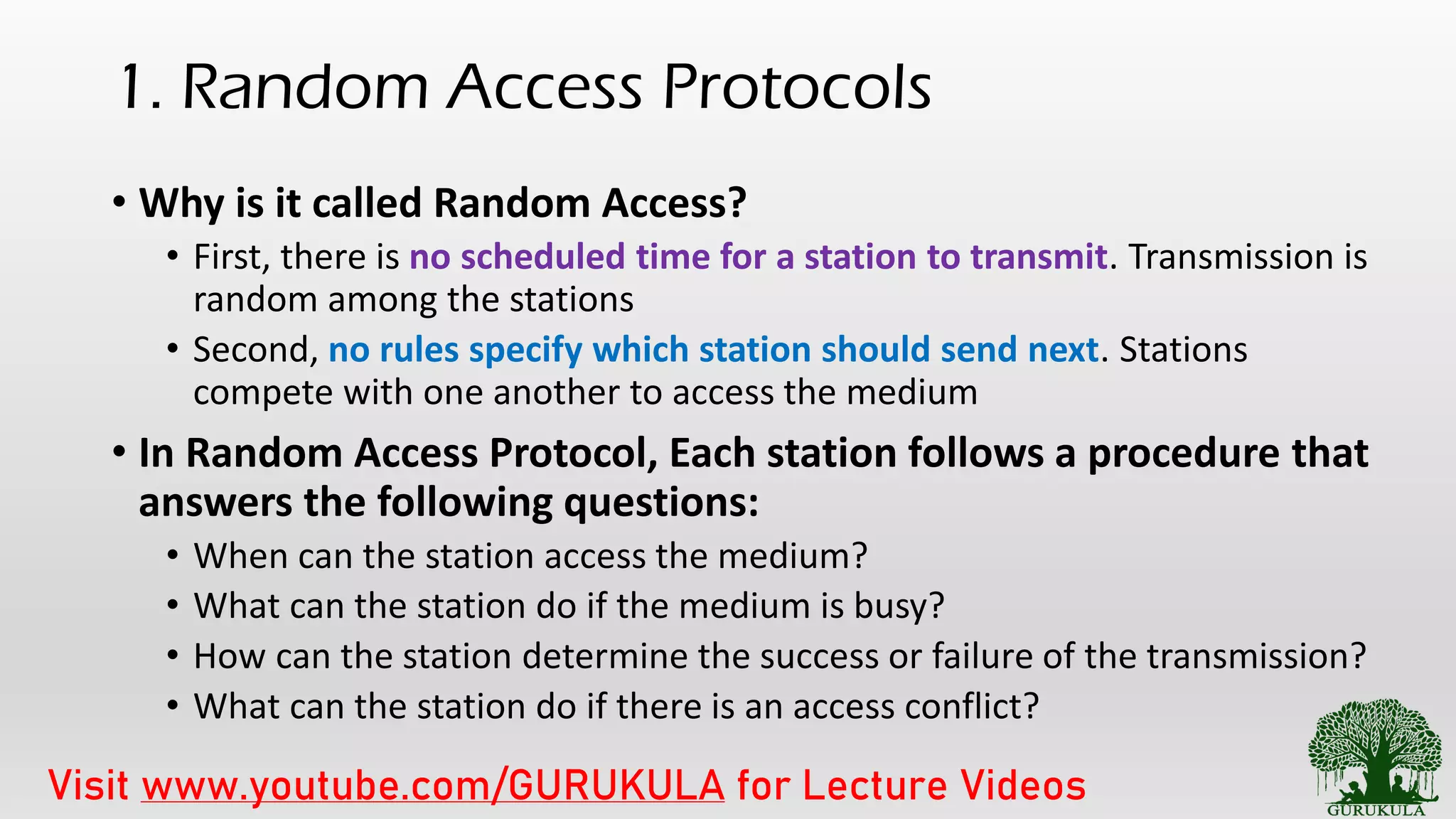 2.3 access control random access methods - part 1 | PDF | Computer ...