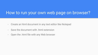 Your first HTML File | PPT