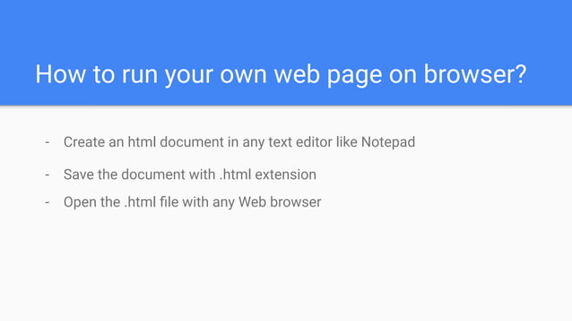Your first HTML File | PPT