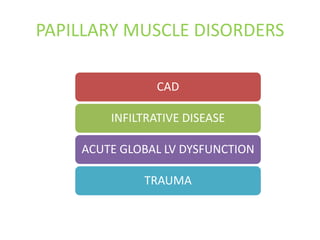 Papillary Dysfunction Mitral valve pathophysiology | PPTX