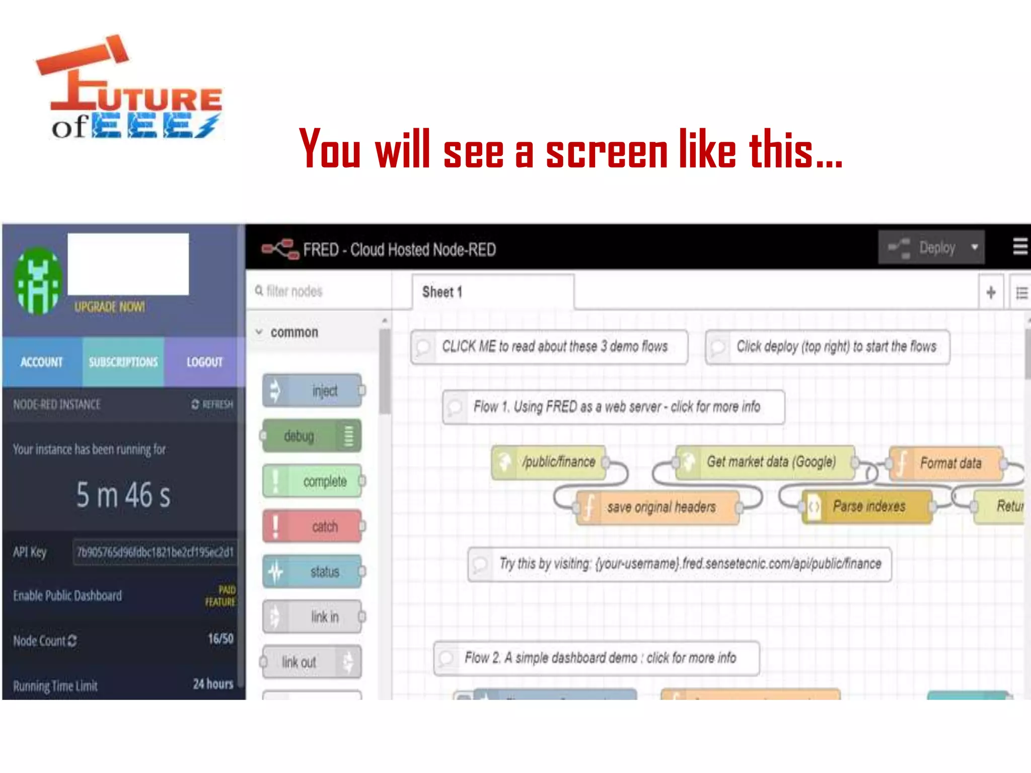 You will see a screen like this…
 