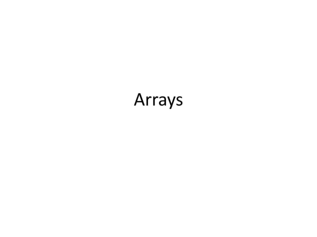 2. Array in Data Structure | PPTX