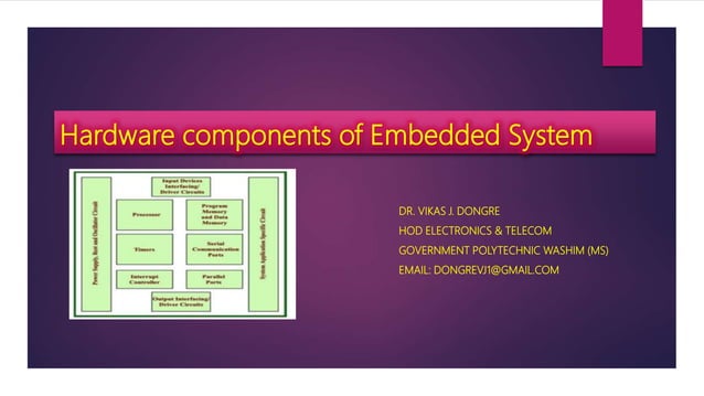 2. block diagram and components of embedded system | PPTX | Operating ...