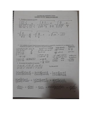 Examen de ingreso 2 2010 1ra