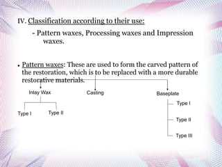Dental waxes | PPT