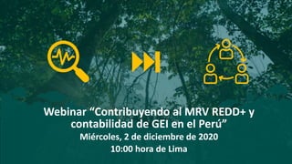 MRV REDD+ y contabilidad de GEI