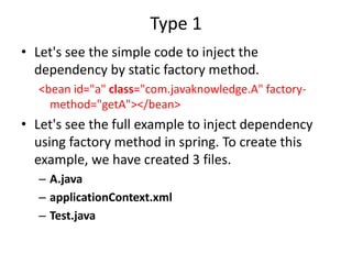 Dependency Injection in Spring | PPTX