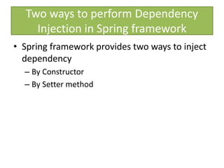 Dependency Injection in Spring | PPTX
