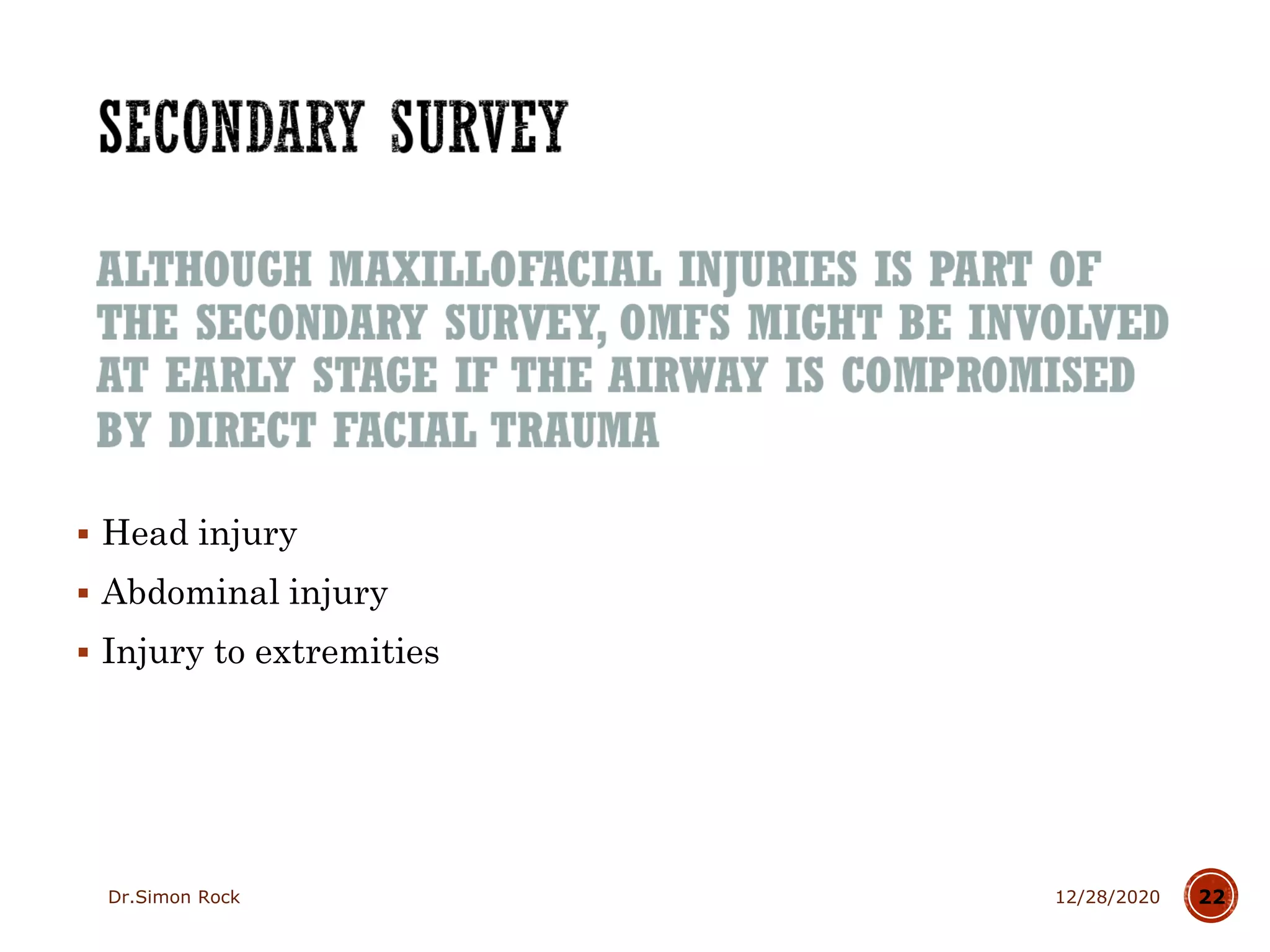 2.  management of maxillofacial trauma 1