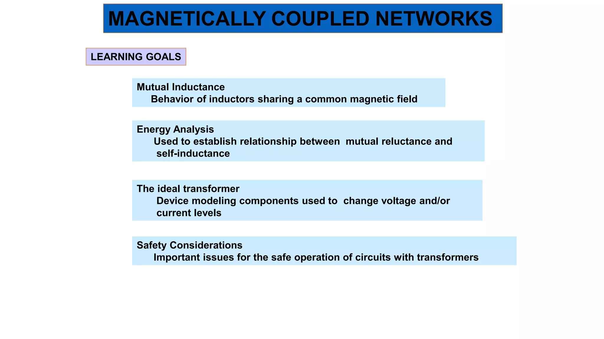 1. magnetic coupled circuits