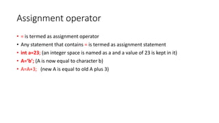 2.2 variable arithmetics and logics