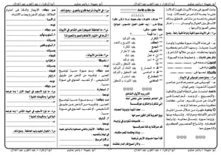 ‫حبيبة‬ ‫أبو‬‫سليم‬ ‫ياسر‬ /‫القوى‬ ‫عبد‬ / ‫الزهراء‬ ‫أبو‬‫العال‬ ‫عبد‬‫سليم‬ ‫ياسر‬ / ‫حبيبة‬ ‫أبو‬‫العال‬ ‫عبد‬ ‫القوى‬ ‫عبد‬ / ‫الزهراء‬ ‫أبو‬
‫سليم‬ ‫ياسر‬ / ‫حبيبة‬ ‫أبو‬‫العال‬ ‫عبد‬ ‫القوى‬ ‫عبد‬ / ‫الزهراء‬ ‫أبو‬‫سليم‬ ‫ياسر‬ / ‫حبيبة‬ ‫أبو‬/ ‫الزهراء‬ ‫أبو‬‫العال‬ ‫عبد‬ ‫القوى‬ ‫عبد‬ 11
١‫ايد٫يـ‬ ١‫قٜٛـ‬ ‫ا٭بٝـات‬ ٙ‫ٖر‬ ٢‫ؾ‬ ‫ايصٛز‬ ‫دا٤ت‬
‫َٚـا‬ ‫اْؿءـا٫ت‬ َٔ ‫ايػاعس‬ ٘‫حيط‬ ‫َا‬ ٢ً‫ع‬
‫بـريو‬ ‫شكل‬ ‫ؾ‬ ‫َػاعس‬ َٔ ٘‫ْؿط‬ ٘‫ب‬ ‫ظؿٝض‬
ٕ‫ٚايٛدـدا‬ ٍ‫اـٝا‬ ‫بني‬ ‫ا٫ظطام‬‫افـا‬ ( .......
.) ‫ٚاغسسٗا‬ ‫ايصٛز‬ ‫بءض‬
‫ع‬11‫ٚضبض‬.١‫زا٥ع‬١ٝٓ‫ف‬١‫ٚيٛس‬١ًٝ‫ن‬٠‫صٛز‬‫األبٝات‬٢‫ف‬:
.
١‫ٚيٛسـ‬ ١‫نًٝـ‬ ٠‫صٛز‬ ‫ا٭بٝات‬ ٙ‫ٖر‬ ٢‫ؾ‬ : ‫دـ‬
ٙ‫بؿهــس‬ ‫ايػــاعس‬ ‫زمسٗــا‬ ١‫مجًٝــ‬ ١‫ؾٓٝــ‬
( ٚ ‫ايػاعس‬ ‫ف٬هلا‬ َٔ ٣‫ْس‬ ٘ ‫بءاطؿ‬ ‫ٚيْٛٗا‬
‫املادٜات‬‫بعا‬‫ْرنس‬: ٠‫ايصـٛز‬ ٙ‫ٖـر‬ ٛ‫ٚفيـ‬ )
‫الصوت‬‫ؾ‬ ٘‫ْطُء‬( : ٢------------------------)
‫واللون‬( : ٢‫ؾ‬ ٙ‫ْسا‬------------------------)
‫والحركة‬( : ٢‫ؾ‬ ‫حنطٗا‬--------------------)
‫ع‬12٢‫املٛضٝك‬‫َةدز‬‫ٚضض‬ :.‫األبٝات‬‫يف‬
‫عٓاصـس‬ ٔ‫َـ‬ ّ‫ٖـا‬ ‫عٓصس‬ ٢ٖ ٢‫اكٛضٝك‬ : ‫دـ‬
: ٕ‫يْٛا‬ ٢ٖٚ ١ٜ‫ايػءس‬ ١‫ذسب‬ ‫اي‬
‫ظراررة‬١ٝ‫ٚايكاؾ‬ ٕ‫ايٛش‬ ّ‫ها‬ ْ‫ا‬ ٢ً‫ع‬ ‫ُدت‬ ‫اع‬
٢‫ؾــ‬ ‫(اعــح‬ ِ‫ثــ‬ ‫ٚدــد‬ ٕ‫إ‬ ... ٜ‫صــس‬ ‫ٚاي‬
١ًُ‫ن‬ ‫دٓاع‬ ِٝ‫ظكط‬ ٔ‫سط‬ ٔ‫ع‬ ‫ا٭بٝات‬
.) ‫ٚدد‬ ٕ‫إ‬ ‫َءٓاٖا‬ ‫بٓؿظ‬ ‫ظهسزت‬
‫رة‬‫ر‬‫وخفي‬‫ـاز‬‫ـ‬ٝ ‫اف‬ ٔ‫ـ‬‫ـ‬‫سط‬ ٍ٬‫ـ‬‫ـ‬‫ف‬ ٔ‫ـ‬‫ـ‬َ ‫ـست‬‫ـ‬ٗ‫ظ‬
‫بٝٓٗا‬ ٘‫ٚظٓطٝك‬ ٘‫ٚعبازاظ‬ ٘‫٭يؿاظ‬ ‫ايػاعس‬
‫ٚظـسابط‬ ٘‫َءاْٝـ‬ ‫ٚصـدم‬ ٙ‫صٛز‬ ١‫ٚزٚع‬
‫ـصاز‬‫ـ‬ َ‫ٚا‬ ٙ‫ـاز‬‫ـ‬‫أؾه‬٣‫ـس‬‫ـ‬‫ايؿه‬ ٜٔ‫ـس‬‫ـ‬‫ايءٓص‬
. ‫َءا‬ ٣‫ٚايػءٛز‬

!!!!!!!!!!!!!!!! ‫ٍامة‬ ‫مالحظات‬

‫مرردا‬ ‫مشررهورة‬ ‫كلمررات‬ ‫رنرراك‬ **‫غالبررا‬ ‫تررىت‬
‫مجاز‬‫ا‬‫رر‬:‫(ٜبد‬-ٌ‫فطب‬-‫ايعب‬-‫داضبٛع‬-‫دبٛاْض‬-
١ً‫َك‬-ٕٛ ‫د‬-)٢‫َآق‬
‫قيمة‬ ‫ما‬ : ‫س‬..............‫؟‬
**‫التكرار‬‫التوكيد‬ ‫يفيد‬
**‫العطف‬‫التن‬ ‫يفيد‬‫والتعدد‬ ‫ويع‬
**‫الجمع‬‫الكثرة‬ ‫يفيد‬
**‫التعريف‬‫االعتساز‬ ‫يفيد‬
**‫إن‬‫فعل‬ +‫شك‬ ‫يفيد‬
**ّ‫ن‬‫إ‬‫اسم‬ +‫توكيد‬ ‫يفيد‬
**‫إذا‬‫يفيد‬‫وال‬ ‫التحقق‬‫ثبوت‬
**‫قد‬+‫ال‬‫مضارع‬‫التوكيد‬ ‫أو‬ ‫الشك‬ ‫يفيد‬
**‫قد‬+‫ال‬‫ماض‬‫ى‬‫و‬ ‫التحقيق‬ ‫تفيد‬‫التوكيد‬
**‫المضارع‬‫استمرار‬ ‫يفيد‬
**‫الماضي‬.‫والتحقق‬ ‫الثبوت‬ ‫يفيد‬

‫الصامل‬ ‫األول‬ ‫التدزيب‬
: ‫أمته‬ ‫ماضى‬ ‫على‬ ‫متحسرا‬ ‫الشاعر‬ ‫قال‬
١‫ٓقبببببببببب‬‫ز‬‫َؤ‬٣‫ٚايرنس‬‫ترنست‬ْٞٓ‫إ‬
ٙ‫أضعبٓا‬‫بأٜدٜٓا‬ّ‫ا‬‫تًٝد‬ّ‫ا‬‫زتد‬ ...
‫َطسسٗا‬ٕٛ‫ايه‬ٕ‫نا‬١‫ايعسٚب‬‫ٜٚض‬
ٙ‫شٚاٜببا‬‫يف‬٣‫تتٛاز‬‫فأصبشت‬ ...
‫ْةسفبببببببٗا‬‫نٓا‬‫ٜد‬‫ٓفتٓا‬‫س‬‫ص‬ِ‫ن‬
ٙ‫ًَهبٓا‬ ‫غع‬‫ذنهُٓا‬‫ٚبات‬ ...
‫تسٖبٓا‬‫األزض‬‫ًَببببٛى‬ّ‫ا‬‫أضٛد‬‫نٓا‬
ٙ‫خنػبا‬‫ايداز‬‫فأز‬‫أصبض‬ٕ ‫ٚا‬ ...
‫ع‬1.‫ذيو‬‫ٚضض‬،ٟ‫ٚغعٛز‬ٟ‫فهس‬‫تسابط‬‫األبٝات‬‫يف‬:
............... : ‫دـ‬........................................
..............................................................
..............................................................
.‫ع‬2‫األبٝات‬‫يف‬‫ايػاعس‬٢ً‫ع‬٠‫املطٝمس‬١ ‫ايعاط‬‫َا‬:
‫ٚايتعبريات؟‬‫ٚايةٛز‬‫اه‬ ‫األي‬‫اختٝاز‬‫يف‬‫أثسٖا‬‫؟‬
......................... : ‫دـ‬..............................
..............................................................
..............................................................
.‫ع‬3:‫األبٝات‬َٔ‫ٖات‬:
1-‫تصبيَا‬.............................................. :
‫نوع‬.................................................... :
‫ممال‬ ‫سر‬‫ظٛضٝض‬ ١ٝ‫سط‬ ٠‫صٛز‬ ِ‫زض‬ :
‫طسٜل‬ ٔ‫ع‬ ٖٔ‫اير‬ َٔ ٘‫ٚظكسب‬ ٢ٓ‫اكء‬
٠‫صٛز‬ ٟٛٓ‫اكء‬ ‫ػطٝد‬ ٚ‫أ‬ ‫ػاٝص‬ ‫اي‬
. ١ٝ‫سط‬
2-‫اضتعازة‬............................................. :
‫نوعها‬................................................... :
: ‫ممالهرا‬ ‫سر‬‫ظٛضـٝض‬ ١ٝ‫سطـ‬ ٠‫صـٛز‬ ِ‫زضـ‬
‫طسٜــل‬ ٔ‫عــ‬ ٖٔ‫ايــر‬ ٔ‫َــ‬ ٘‫ٚظكسبــ‬ ٢‫اكءٓــ‬
ٟٛ‫اكءٓـ‬ ‫ػطـٝد‬ ٚ‫أ‬ ‫ػاٝص‬ ‫اي‬٠‫صـٛز‬
. ١ٝ‫سط‬
3-‫كياية‬.............................................. :
‫نوعها‬................................................... :
‫ممالها‬ ‫سر‬:٘‫عًٝب‬ٌٝ‫بايبدي‬‫َةبشٛبا‬‫باملعي‬ٕ‫اإلتٝا‬
ِٝ‫ٚجتط‬‫إدناش‬‫يف‬.
4-‫دلاشا‬‫مسضال‬...... :...................................
‫ن‬‫وع‬.................................................... :
: ‫ممال‬ ‫سر‬ٚ ‫اٱماش‬‫ٝاز‬ ‫اف‬ ٢‫ؾ‬ ١‫ايدق‬
١‫ايء٬ق‬.ٙ‫با‬ ْ٫‫ا‬ ‫ٚمرمل‬ ٖٔ‫اير‬ ‫ٜٚج‬
5-‫ذلطيا‬................................................ :
‫نوع‬............ :........................................
‫م‬ ‫سر‬: ‫مال‬............................................
6-‫أضلوب‬‫توكيد‬...................................... :
‫وسيلت‬............................... :.................
7-‫أضلوب‬‫قصس‬........................................ :
‫وسيلت‬.. :..............................................
‫قيمت‬.. :................................................
8-‫إطياب‬................... :.............................
‫وسيلت‬... :.............................................
‫قيمت‬... :...............................................
9-‫إجياش‬........................ :..........................
‫نوع‬................. :..................................
‫ممال‬ ‫سر‬...................... :.......................
‫ع‬4٘‫غسض‬ ‫َٚا‬ ‫؟‬ ٍٚ‫األ‬ ‫ايبٝت‬ ‫يف‬ ‫األضًٛب‬ ‫ْٛع‬ ‫َا‬ :
‫ايبالغٞ؟‬‫؟‬١ٝٓ ‫اي‬٘‫َٚاقُٝت‬
‫دـ‬...................................................... :
.............................................................
‫ع‬5٘‫غسض‬ ‫َٚا‬ ‫؟‬ ٢ْ‫ايجا‬ ‫ايبٝت‬ ‫يف‬ ‫األضًٛب‬ ‫ْٛع‬ ‫َا‬ :
‫ايبالغٞ؟‬‫؟‬١ٝٓ ‫اي‬٘‫َٚاقُٝت‬
................. : ‫دـ‬......................................
..............................................................
‫ع‬6:ٝ‫ادت‬ٍ‫ارتٝا‬‫ذيو‬‫ٚضض‬.١ ‫ايعاط‬‫ٚيٝد‬‫د‬.
..............................................................
..............................................................
 