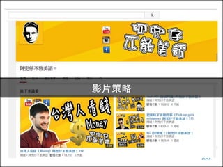 影片頻道策略
100
影片策略
 