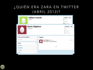 ¿QUIÉN ERA ZARA EN TWITTER
(ABRIL 2012)?

 