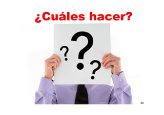 ¿Cuáles hacer?
80
 