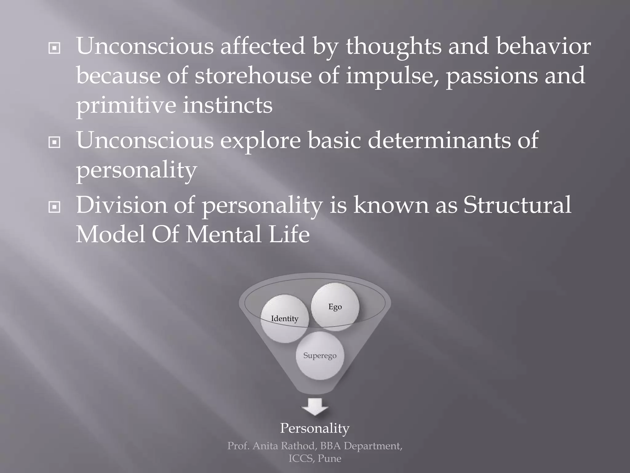 Individual determinants of organisational behaviour