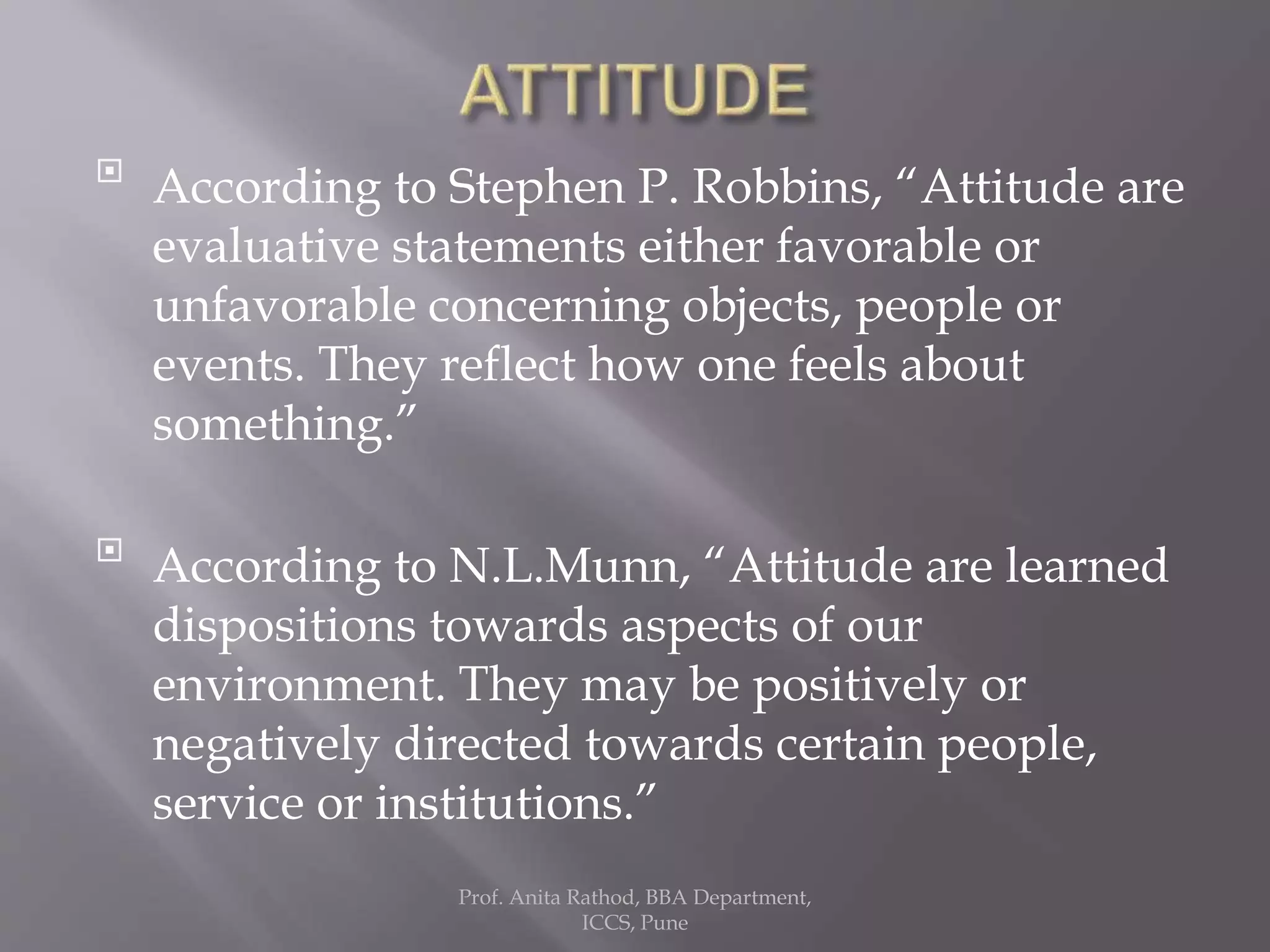 Individual determinants of organisational behaviour