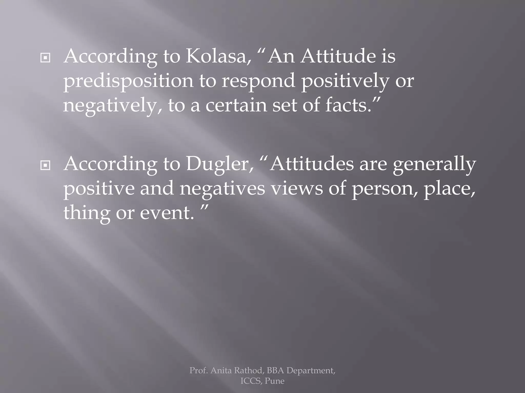 Individual determinants of organisational behaviour