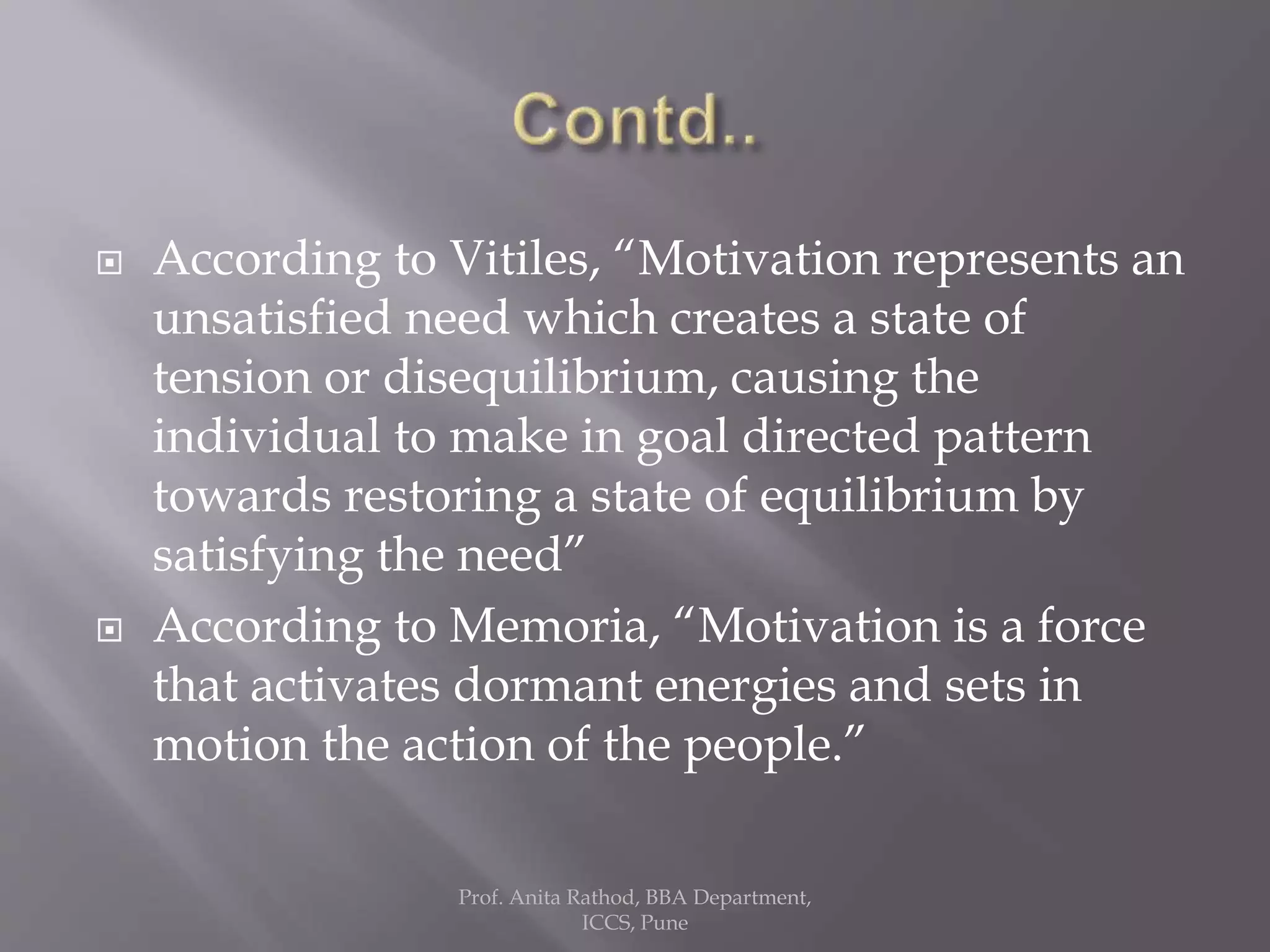 Individual determinants of organisational behaviour