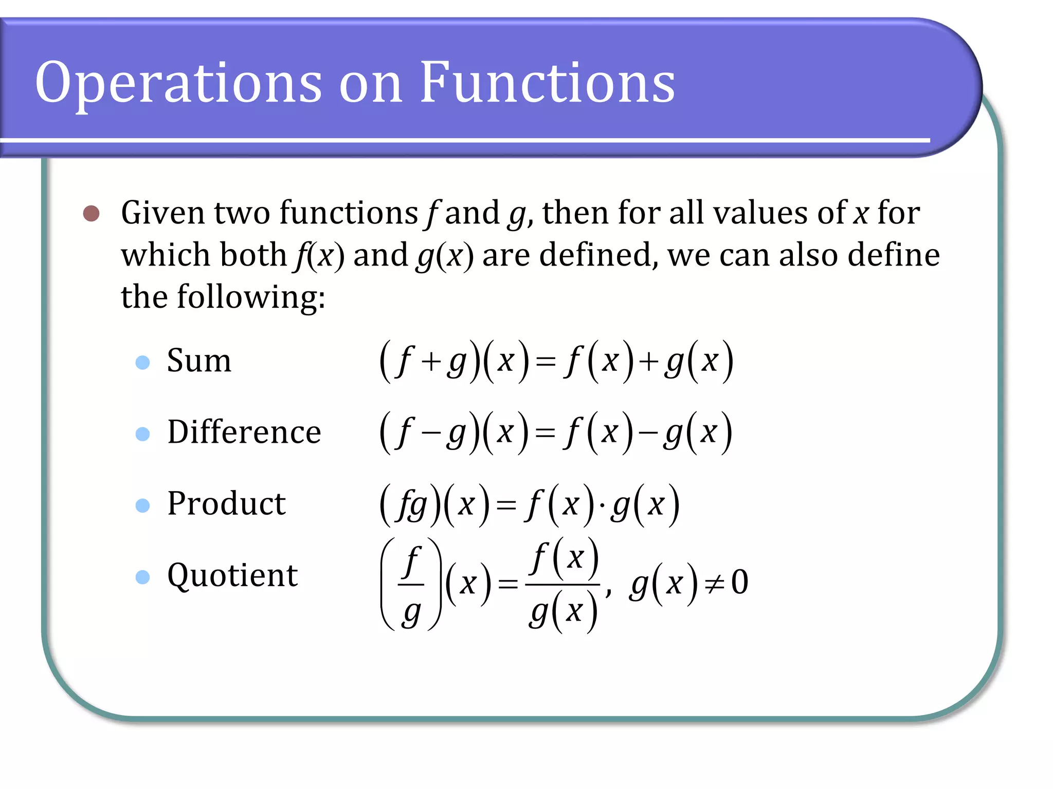 2.8 Function Operations and Composition | PDF