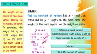 Direct Variation (Mathematics 9)