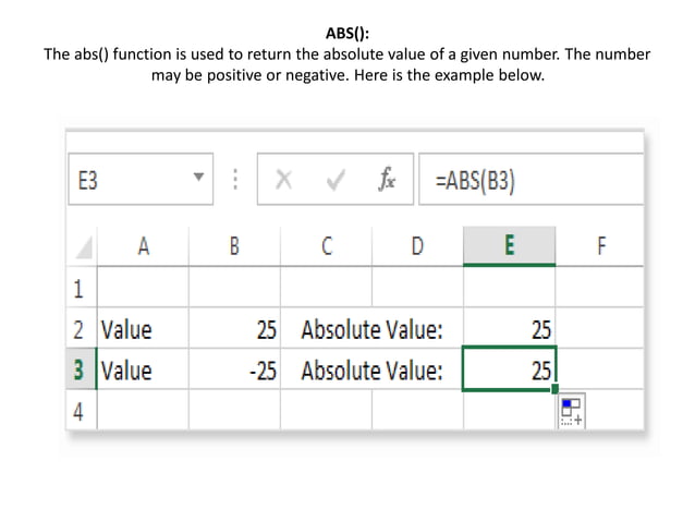 2. mathematical functions in excel