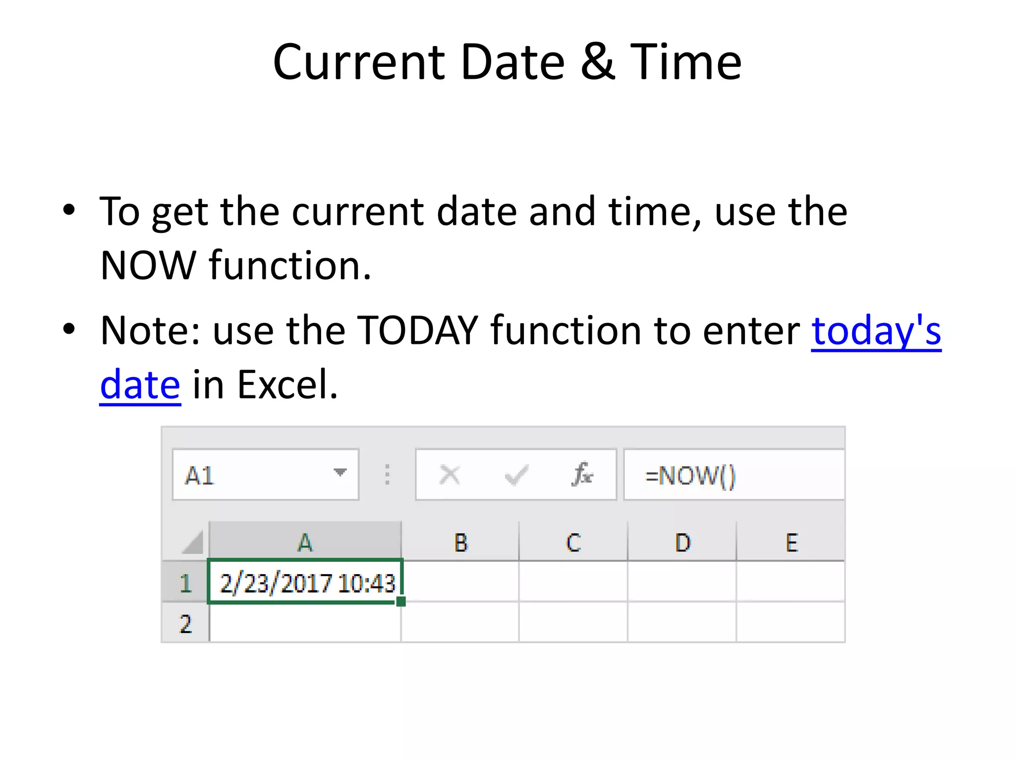 2. date and time function in excel | PDF