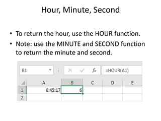 2. date and time function in excel | PDF