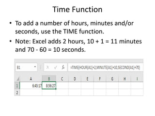 2. date and time function in excel | PDF