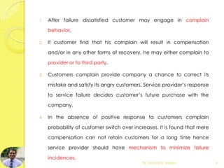 Service Failure, Complaint and Recovery | PDF