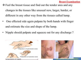 2. breast examination, Manual examination, Stana pareeksha, Self ...