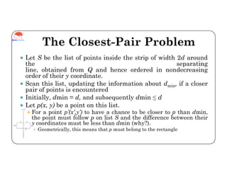 Closest pair problems (Divide and Conquer) | PDF