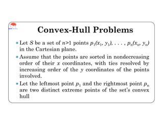 Convex hull problems(Divide and Conquer) | PDF