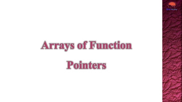 Function pointer | PPT