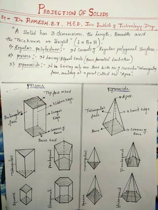 Projection of Solids- Engineering Graphics