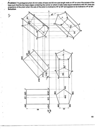 Projection of Solids- Engineering Graphics | PDF