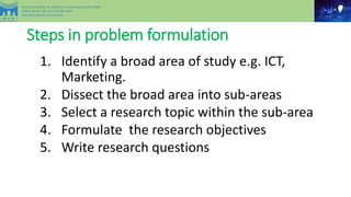 2. lecture 2 formulation of a research problem | PPT | Free Download