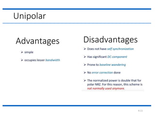 4.11
Advantages Disadvantages
Unipolar
 