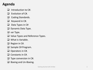 2.Getting Started with C#.Net-(C#) | PDF | Programming Languages ...