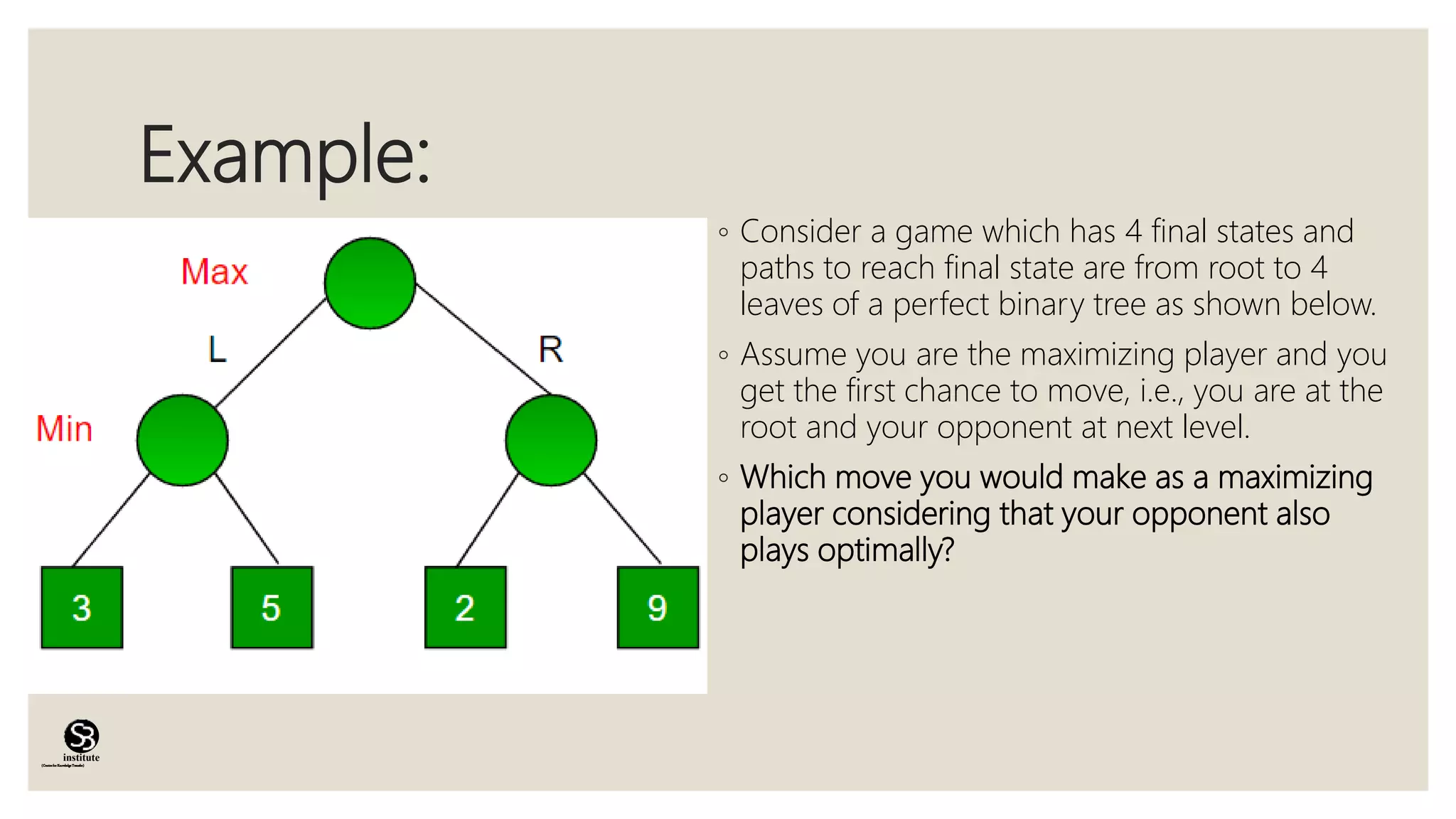 Min-Max algorithm | PPT
