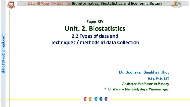 2. Biostatistics types and methods of data collection | PPTX | Science